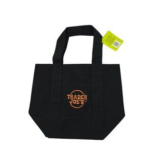 2025 Trader Joes Black Orange Canvas Tote Bag Trick Or Treat Halloween 81415